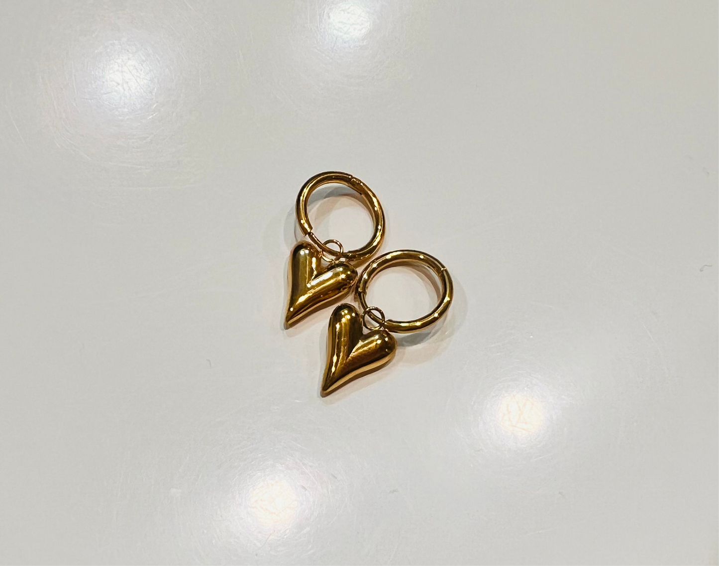Valentina Heart Hoop Earrings