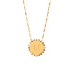 Angel Number Gold Necklace with Shimmering Pendant and Engraved 1111 - Necklace