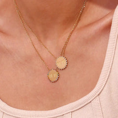 Angel Number Gold Necklace with Shimmering Pendant and Engraved 1111 - Necklace