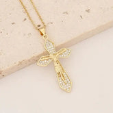 Jesus Cross Gold Necklace - Cross