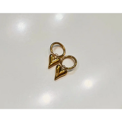 Valentina Heart Hoop Earrings - Gold Earrings
