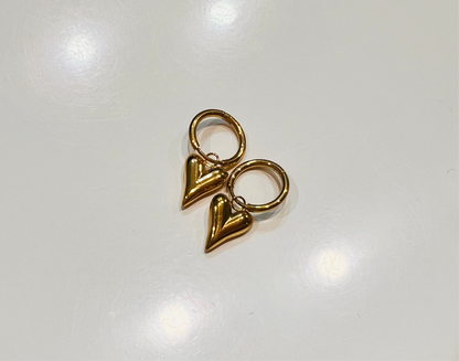 Valentina Heart Hoop Earrings
