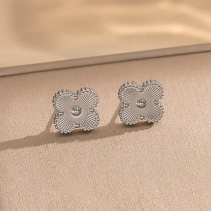 Clover Earrings-Silver