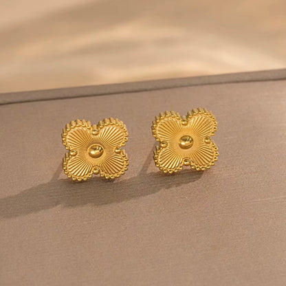 Clover Earrings-Gold