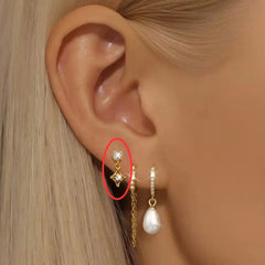 Aria Gold Stud Earrings
