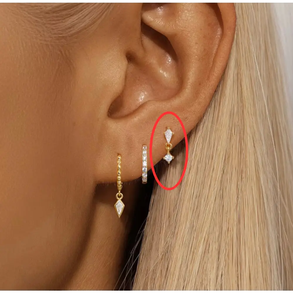 Ava Gold Stud Earrings