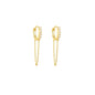 Chantel Chain Huggie Earrings - earrings