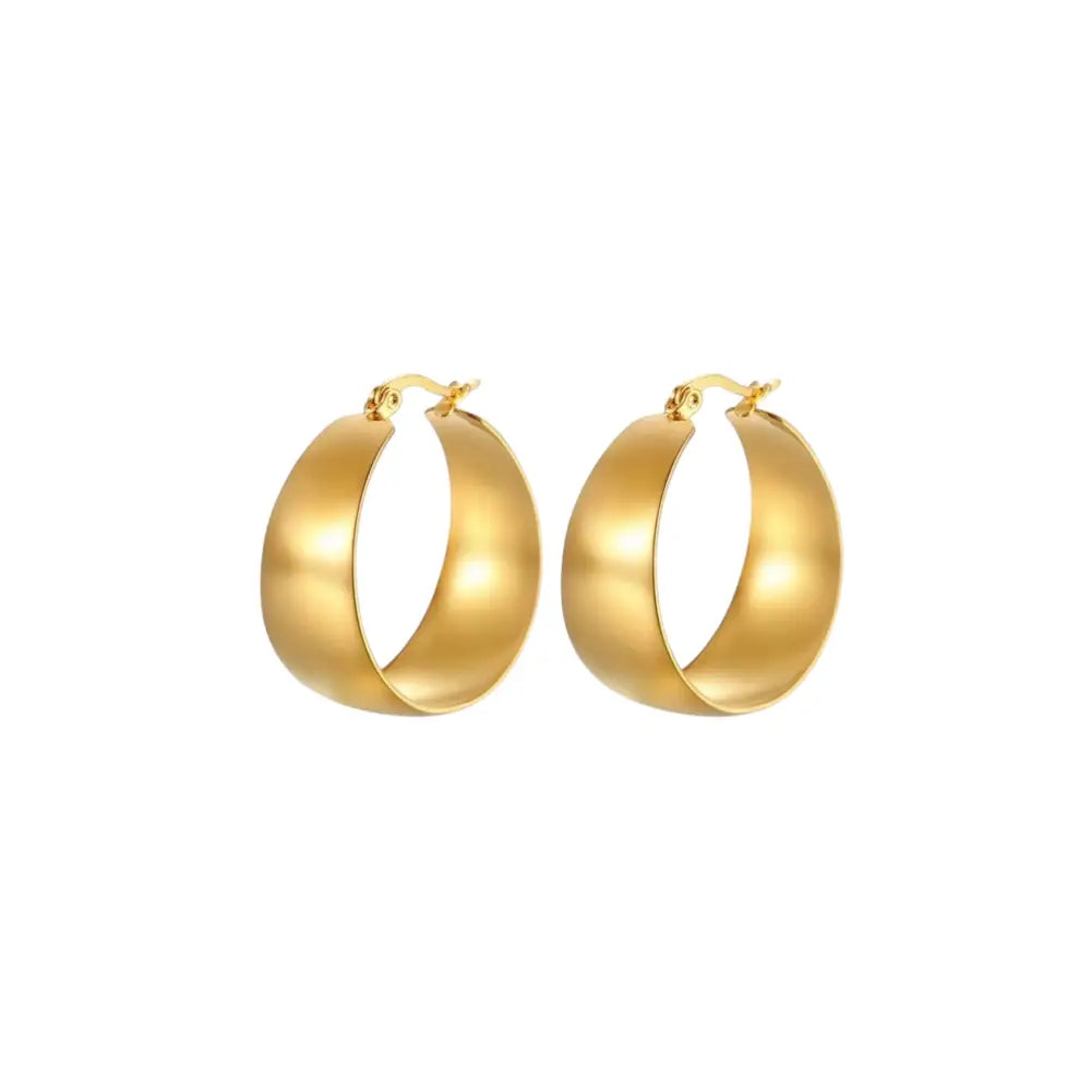 Chicago Hoop Earrings Gold - earnings