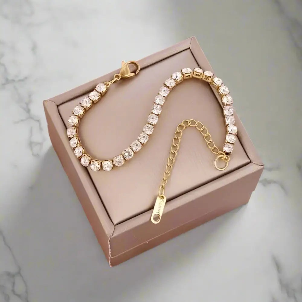 Chloe Gold Tennis Bracelet - Bracelet