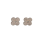 Clover Stud Earrings - Silver - earnings