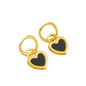 Ebony Heart Earrings
