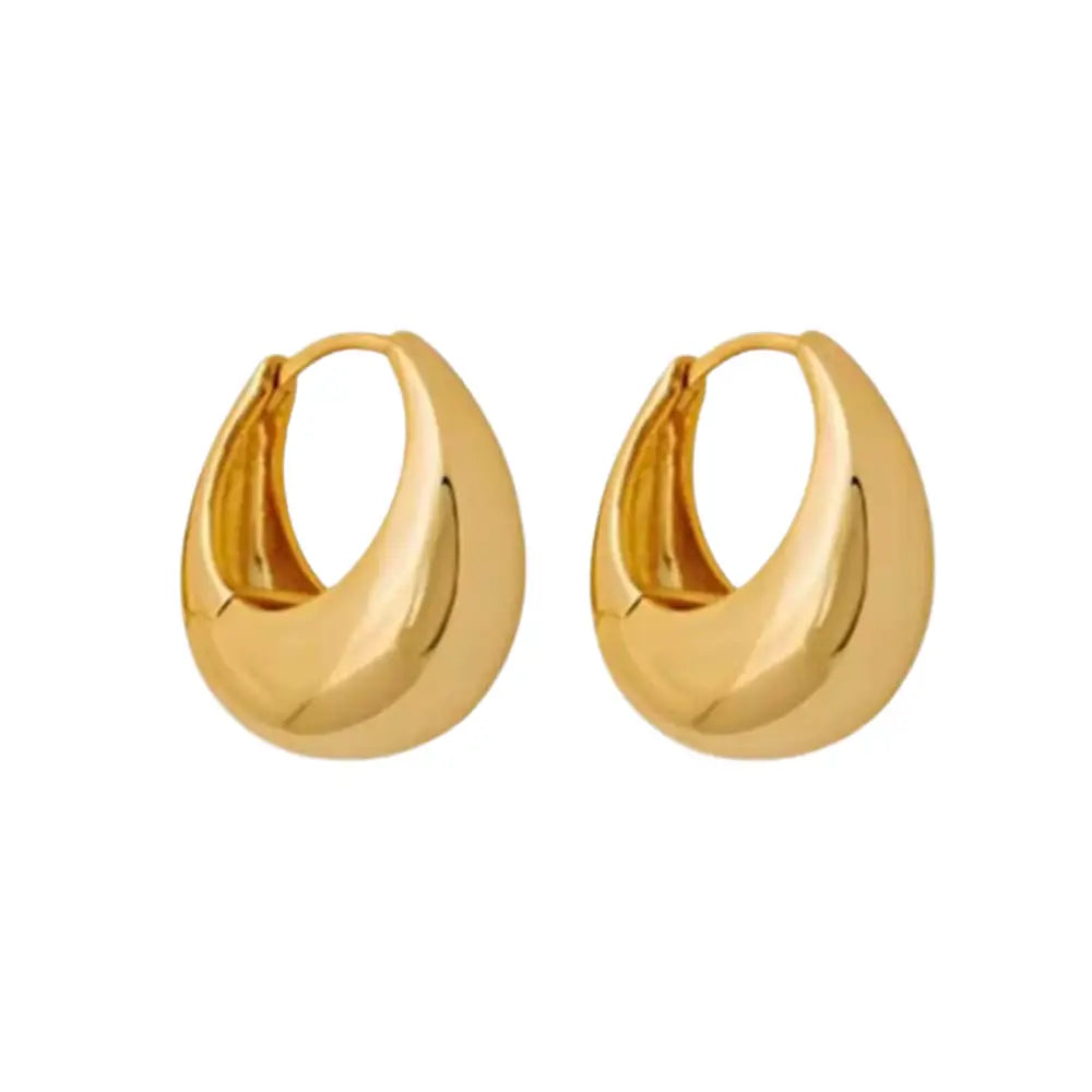 Eva Gold Hoop Earrings - Gold
