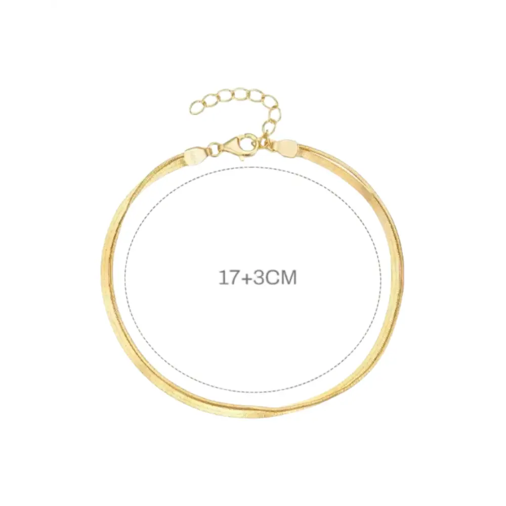 Gemma Layered Snake Chain Bracelet - Gold