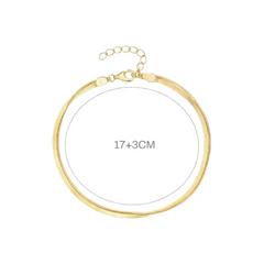 Gemma Layered Snake Chain Bracelet - Gold