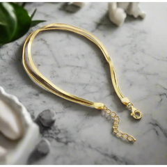 Gemma Layered Snake Chain Bracelet - Gold
