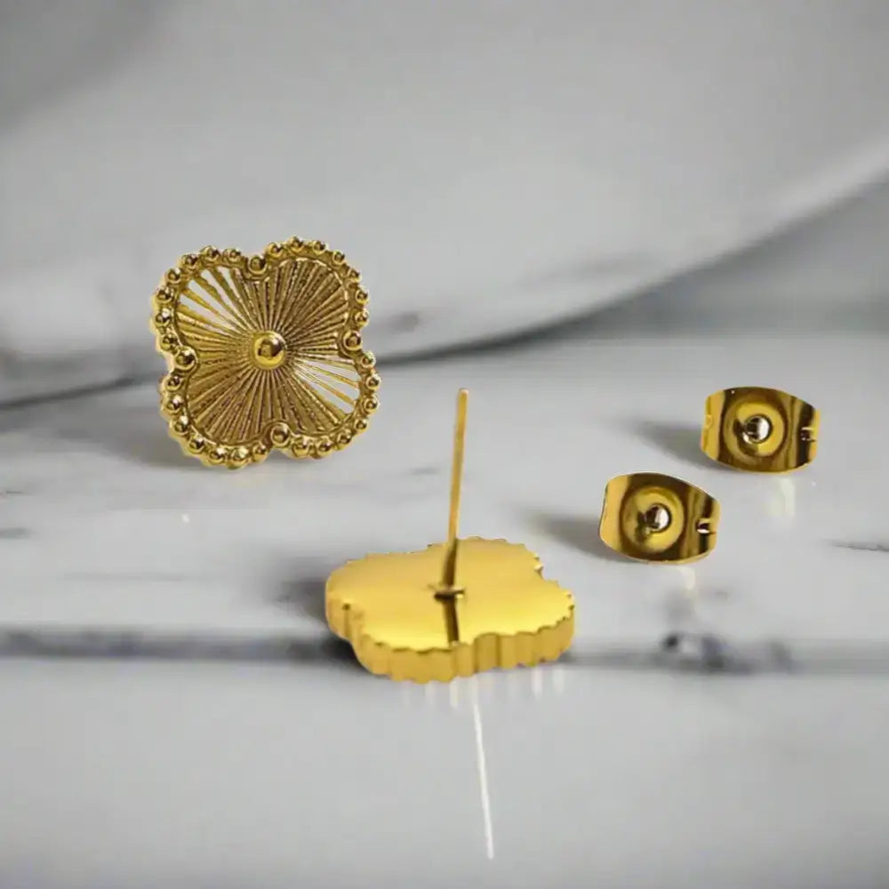 Gold Clover Jewellery Set - product