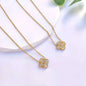 Gold Diamond Clover Necklace - Necklace