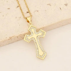 Myer Gold Cross Necklace - Cross