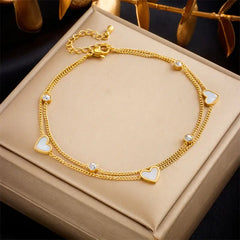 Stunning Heart Anklet - Anklet