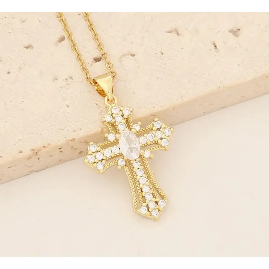 Standout Diamond Gold Cross - Cross
